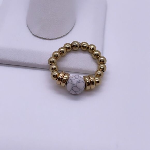 NWT Wool + Pepper Co. Marble Stackable Ring - Picture 3 of 5